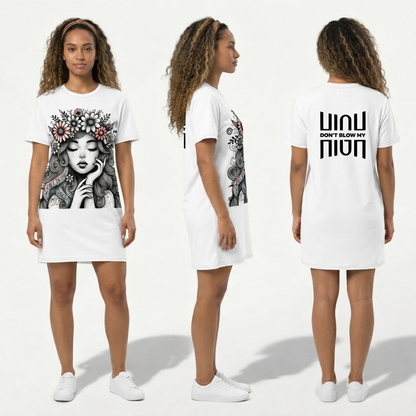 Crowned Serenity T-shirt Dress