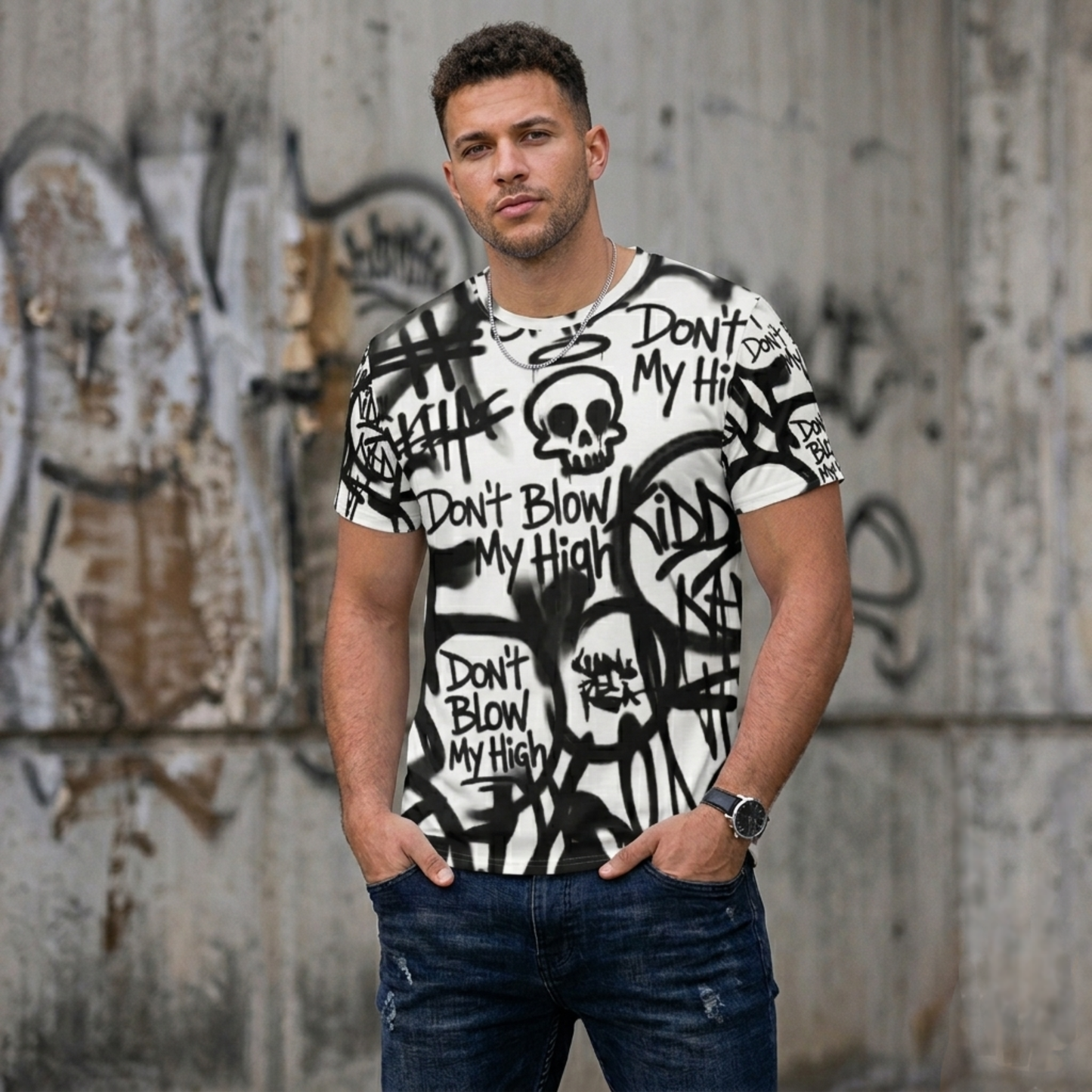 Urban Graffiti Skull Tee