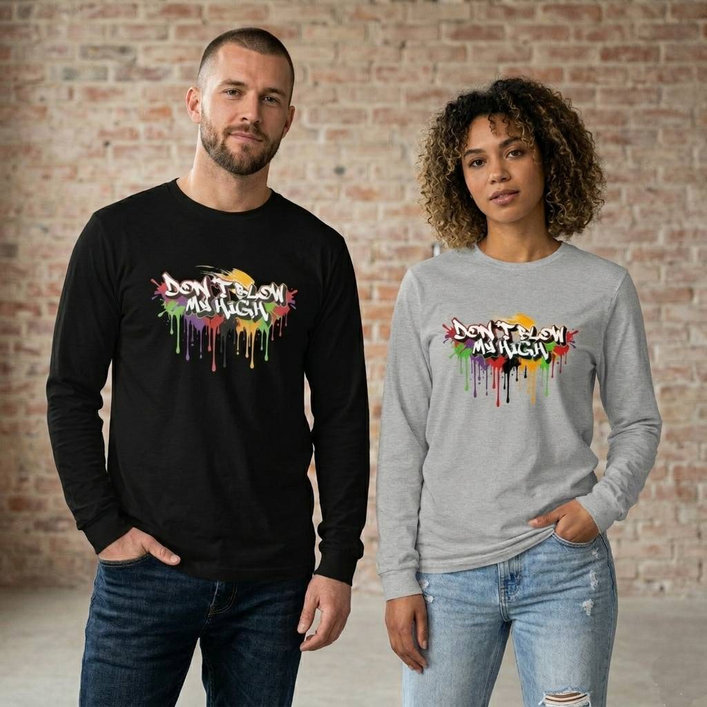 Graffiti Drip Long Unisex Long Sleeve Tee