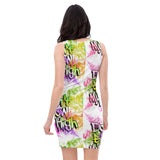 Spray on Graffiti Bodycon dress